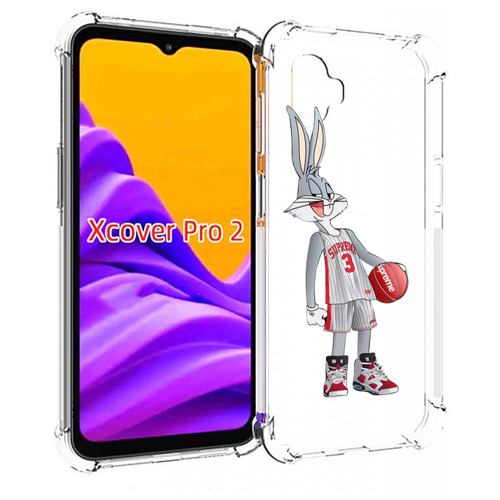 Чехол MyPads заяц-баскетболист женский для Samsung Galaxy Xcover Pro 2 задняя-панель-накладка-бампер чехол mypads заяц баскетболист женский для samsung galaxy s23 задняя панель накладка бампер