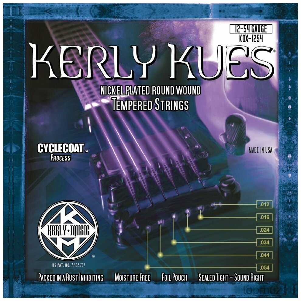 KERLY KQX-1254 KERLY KUES - NICKEL PLATED STEEL .012-.054 струны для электрогитары