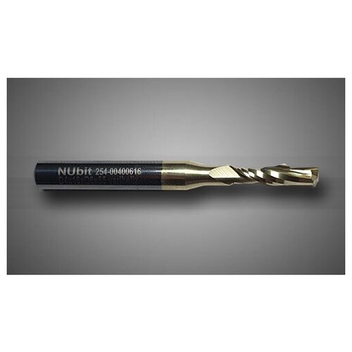 Концевая фреза Nubit-254-00400616: Серия-254: Твердосплавная двухзаходная фреза Varihelix для чистового раскроя ДСП, ЛДСП, МДФ, лмдф, Фанеры, Массива
