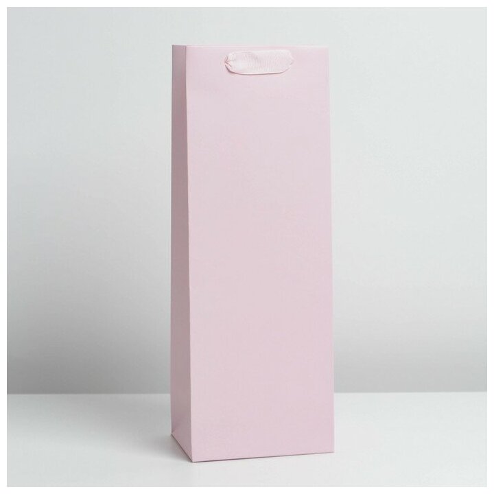 Пакет под бутылку «Розовый» 13 x 36 x 10 см