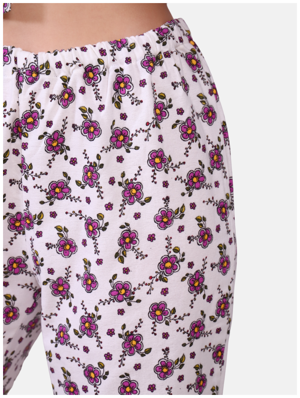 Ретро-Пижама женская с брюками теплая. Большие размеры. М-110 (розовая) 54 - фотография № 14