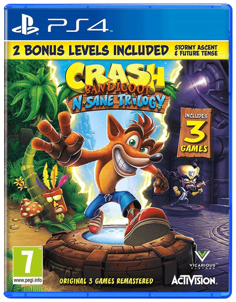 Crash Bandicoot N. sane Trilogy + 2 Bonus Levels [PS4 английская версия]