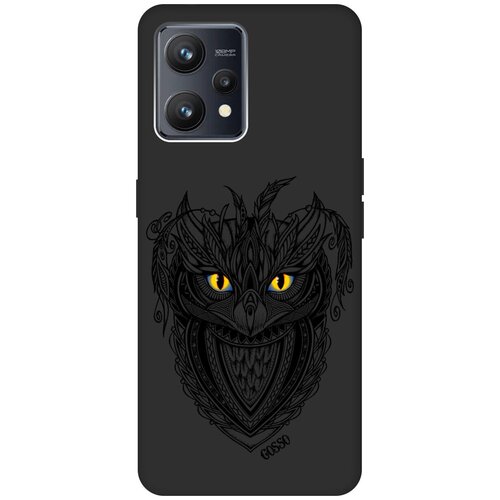 Матовый Soft Touch силиконовый чехол на Realme 9 / Рилми 9 с 3D принтом Grand Owl черный матовый soft touch силиконовый чехол на realme 9 рилми 9 с 3d принтом kiss черный