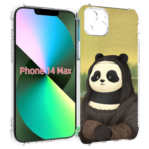 Чехол MyPads панда монализа для iPhone 14 Plus (6.7) задняя-панель-накладка-бампер чехол mypads панда полиция для iphone 14 plus 6 7 задняя панель накладка бампер