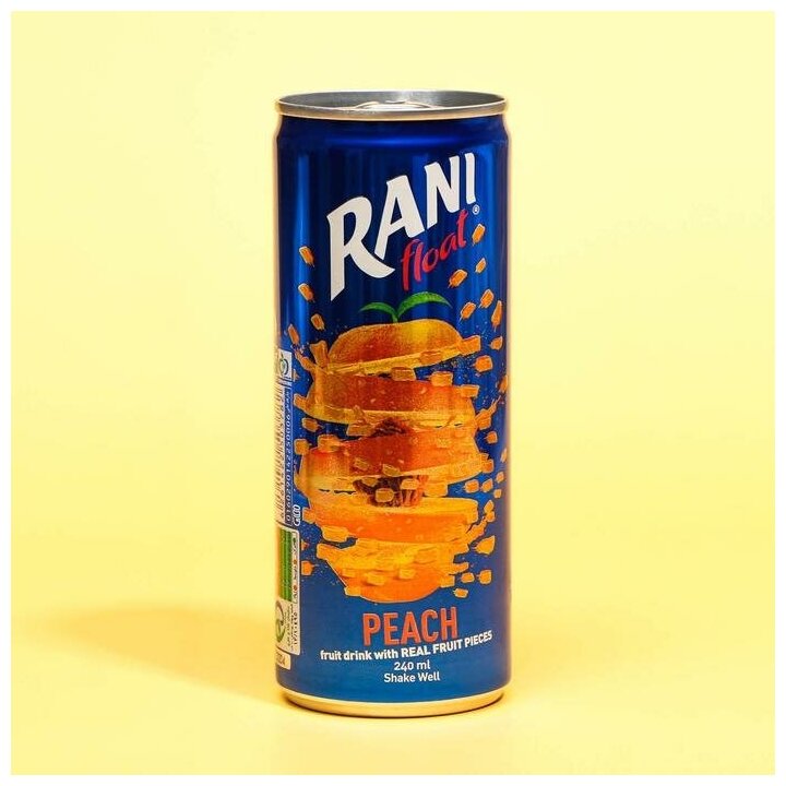 Rani "Персик", сокосодержащий напиток из персикового сока с кусочками персика, 240 мл. ал/б, шт - фотография № 2