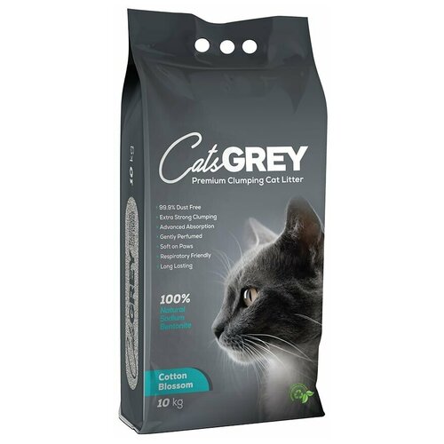 Наполнитель Cat's Grey Cotton Blossom с ароматом хлопкового цветка для кошачьего туалета (10кг)