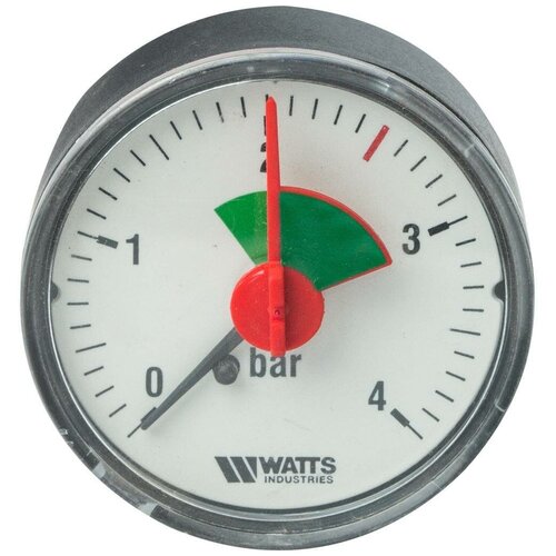 Аксиальный манометр Watts F+R101 0-4 bar, корпус 50 мм 10008089