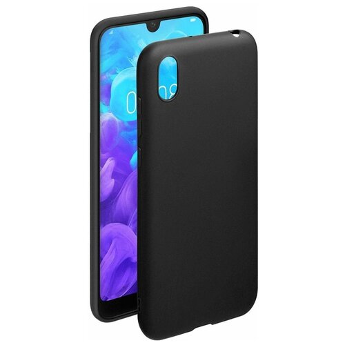 Чехол Gel Color Case для Huawei Y5 (2019), черный, PET белый, Deppa (87149) чехол накладка krutoff soft case барбиленд для huawei y5 2019 черный