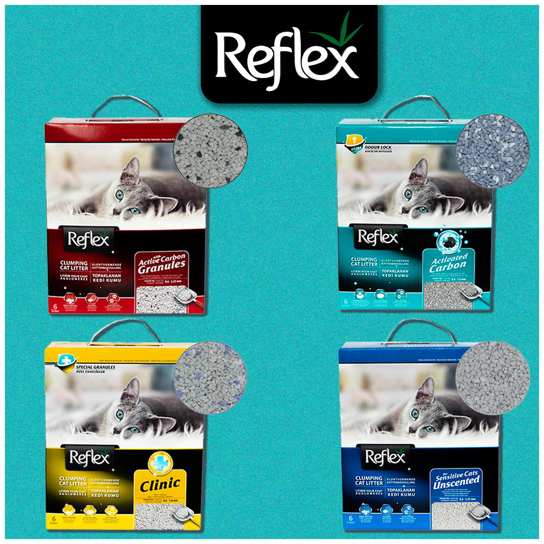 Reflex комкующийся наполнитель для кошачьего туалета, гипоаллергенный, блокатор запаха 10л - фотография № 4