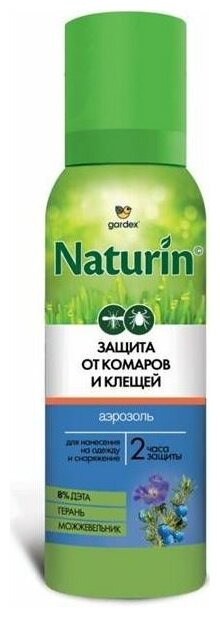 Аэрозоль Gardex Naturin от комаров и клещей на одежду