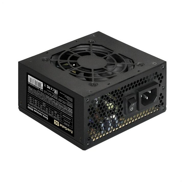 EXEGATE Блок питания EX292236RUS Блок питания 500W M500 SFX, APFC, КПД 87% 80 PLUS Silver , 8cm fan, 24pin, 4+4pin, 3xSATA, 2xIDE, FDD, black