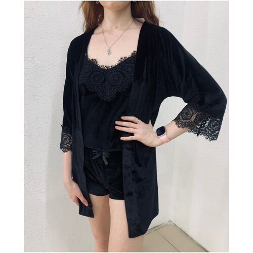 фото Шорты бархат, цвет: черный, арт. 1807чш трикотаж +