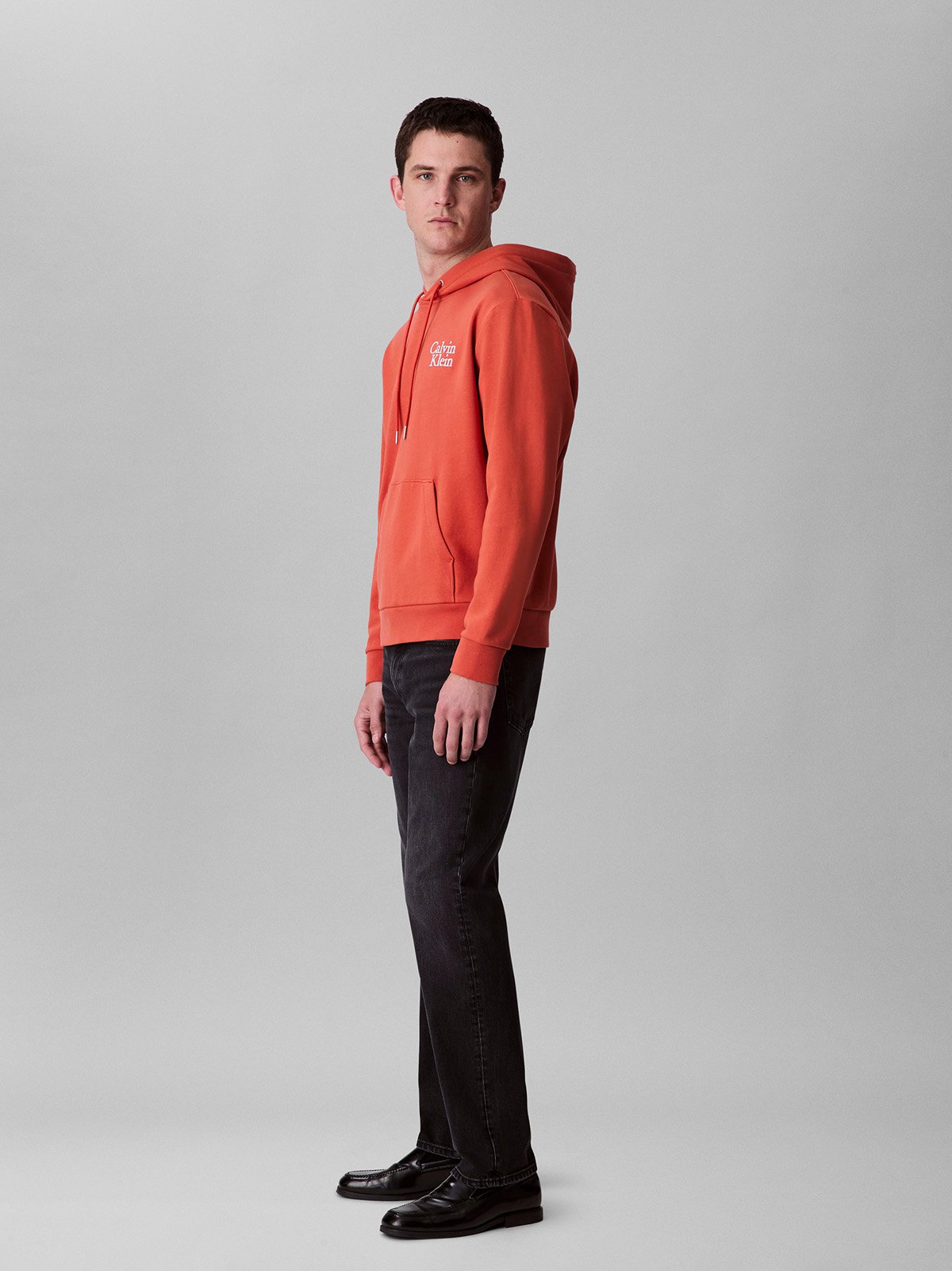 Худи Calvin Klein Jeans, размер L, , оранжевый — фото 1