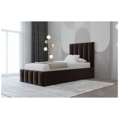 Односпальная кровать Богема шоколад Dekonte, 200х80 см