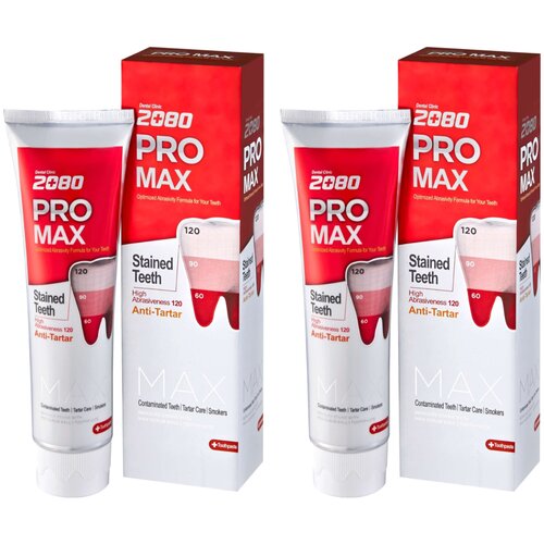 Зубная паста максимальная защита Dental Clinic 2080 Pro Max Toothpaste 120г*2 шт.