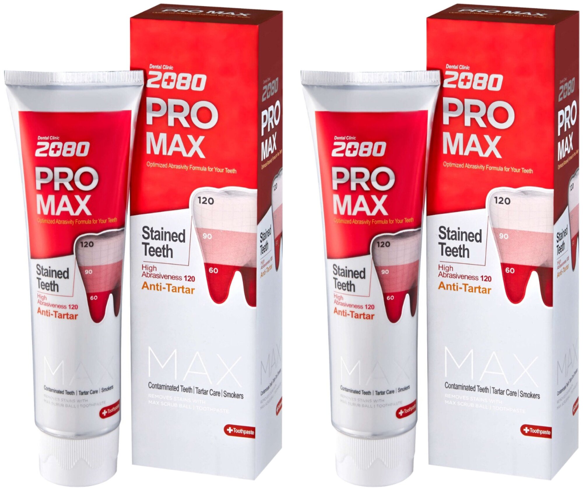 Зубная паста максимальная защита Dental Clinic 2080 Pro Max Toothpaste 120г*2 шт.