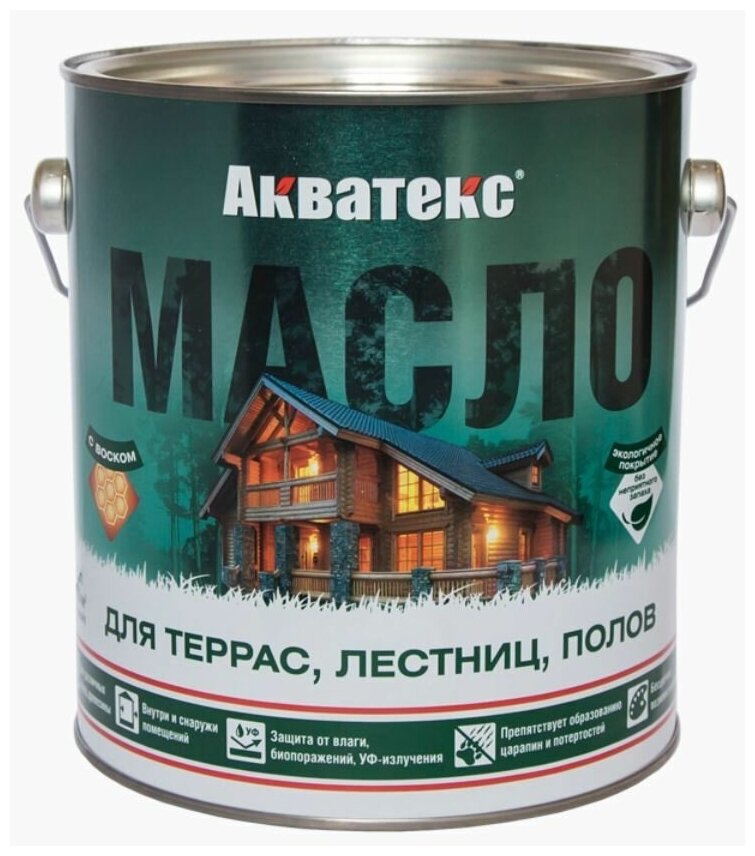 фото Акватекс масло длч террас, 2,5л, серый