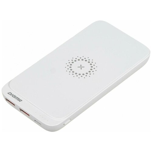 Внешний аккумулятор (Power Bank) Digma DGPQ10E, 10000мAч, белый [dgpq10e20pwt]