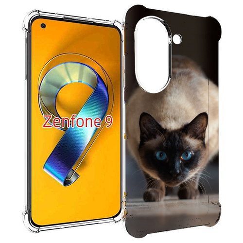 Чехол MyPads кошка сиамская для Asus Zenfone 9 (AI2202) задняя-панель-накладка-бампер