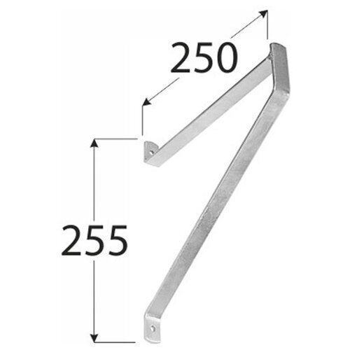 Кронштейн универсальный для полок DMX 255х250 мм оцинкованный