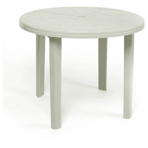 Круглый пластиковый стол, 900 х 900 х 750 мм, бежевый