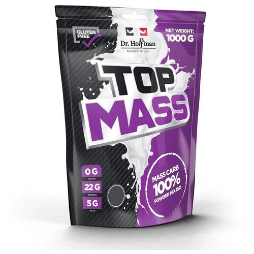 Гейнер Dr. Hoffman Top Mass 1000 г Банан гейнер top mass со вкусом батончика твикс dr hoffman 1 кг