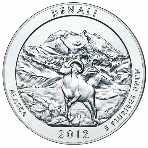 Монета 25 центов Денали. Национальные парки. США D 2012 UNC