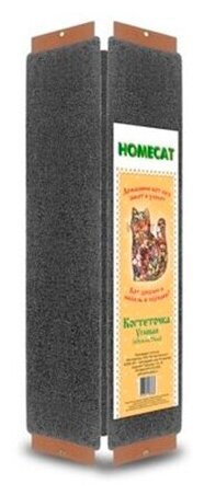 HOMECAT венге 65х25 см когтеточка с кошачьей мятой угловая - фотография № 6