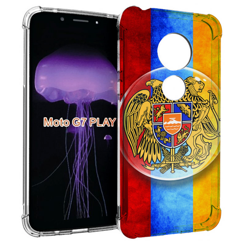Чехол MyPads герб флаг армении для Motorola Moto G7 Play задняя-панель-накладка-бампер
