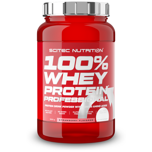 Протеин Scitec Nutrition 100% Whey Protein Professional, 920 гр., клубника