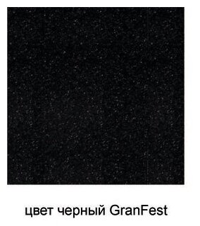 Мойка GRANFEST--QUARZ (ECO) - 08 рондо D=480 мм (черный) (без сифона) - фотография № 4