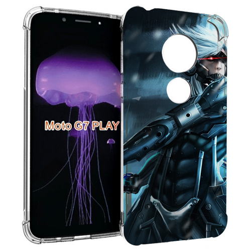 Чехол MyPads Metal Gear Rising Revengeance для Motorola Moto G7 Play задняя-панель-накладка-бампер
