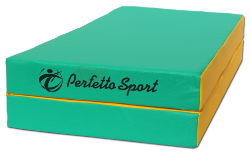Мат Perfetto sport № 3 (100 х 100 х 10) складной " зелёно/жёлтый