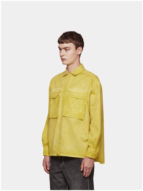 куртка-рубашка A-COLD-WALL*, мужская, демисезон/лето, силуэт свободный, размер XL, желтый