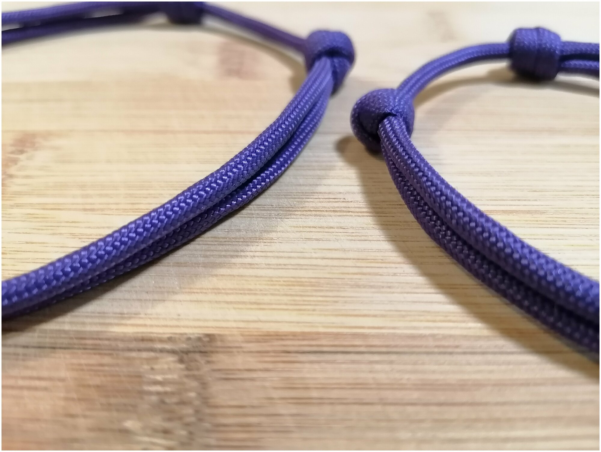 Шнурок для адресника, фиолетовый, размер S - 20-40 см - фотография № 5