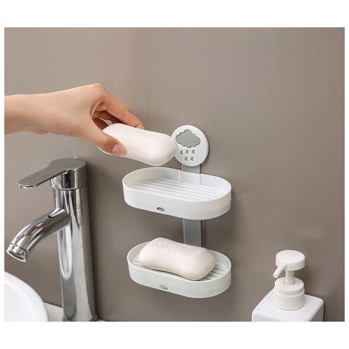 Мыльница настенная двухслойная 19*13,5*8 см