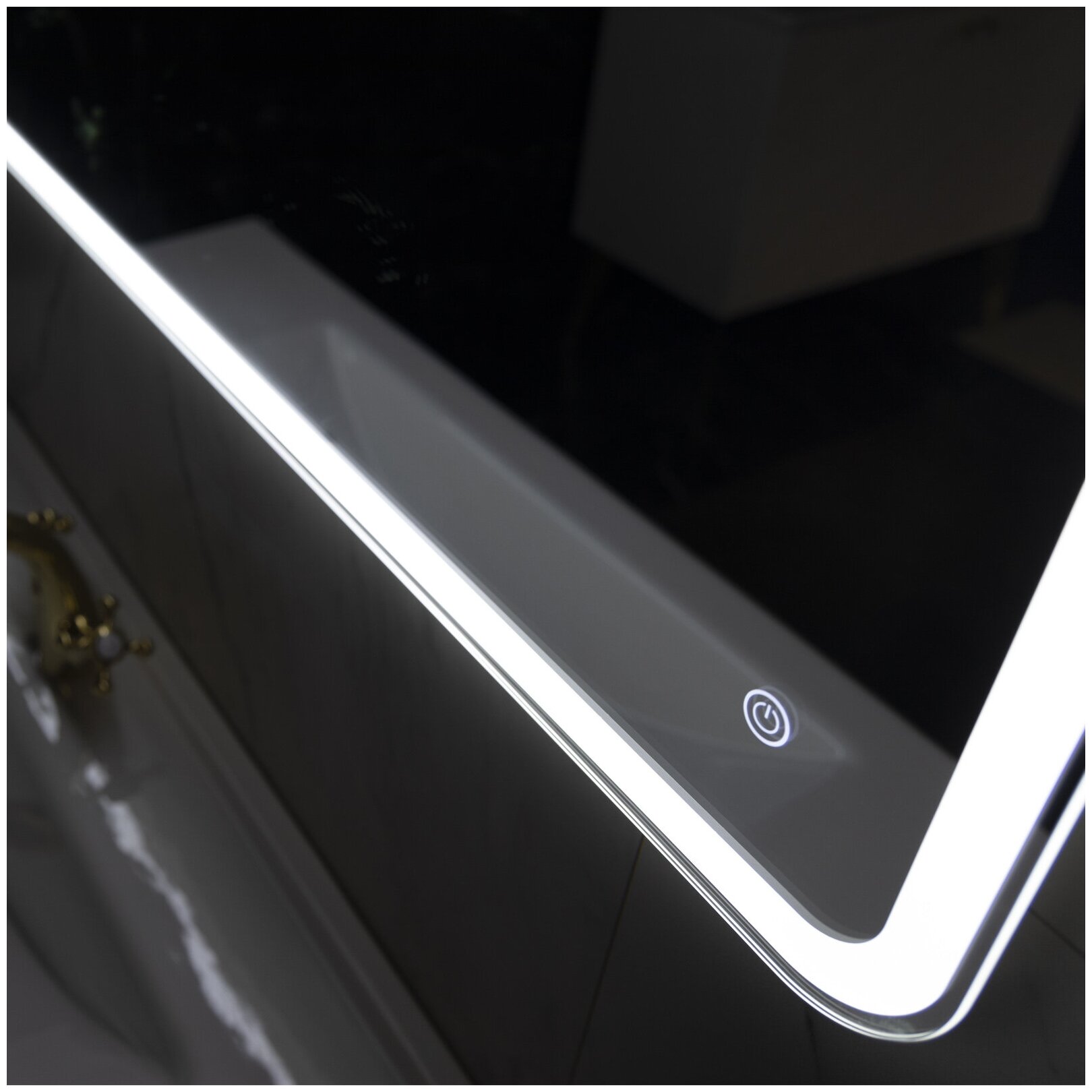 Зеркало La Tezza с LED подсветкой, включатель сенсор с диммером, 120х70 (ШВ) арт. LT-MPZ12070-s-r. Универсальное.