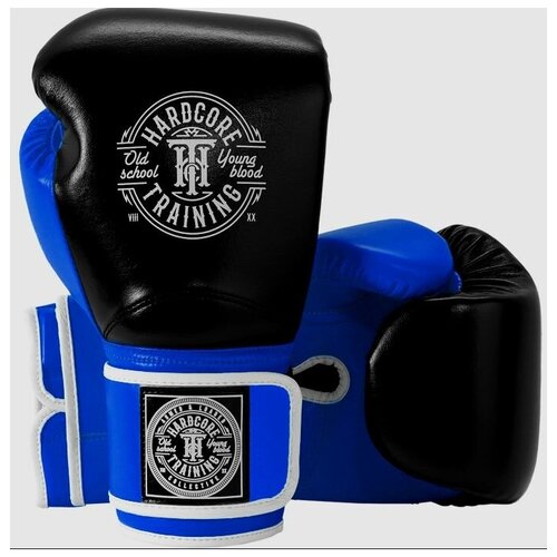 Боксерские перчатки Hardcore Training HardLea Black/Blue 12oz