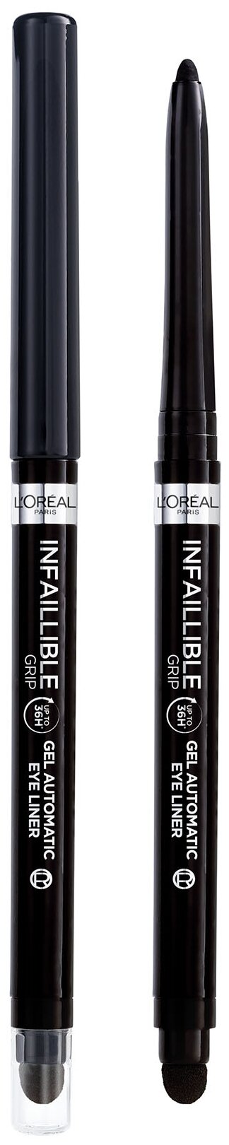 LOreal Paris Автоматический гелевый карандаш для глаз Infaillible Grip, оттенок intense black