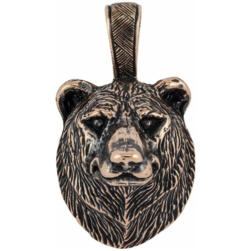 фото Подвеска бронзовая голова медведя (животные) рязанская литейная мастерская