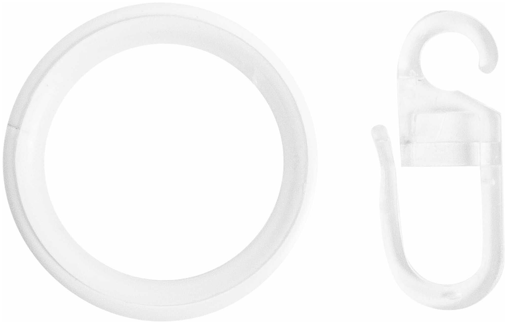 Кольцо с крючком Inspire металл цвет белый 2 см 10 шт. Набор из 2 шт.