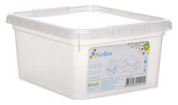 Ящик для хранения FunBox Basic с крышкой 2л 41958 - фотография № 5