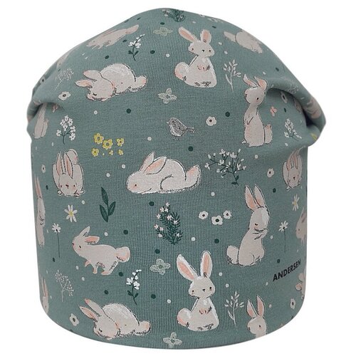 фото Шапка бини андерсен, размер 54-56, бирюзовый