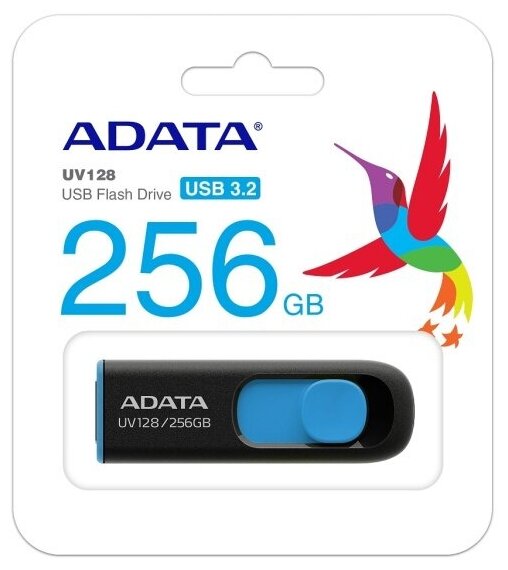 USB флешка Adata 256Gb UV128 blue USB 3.2 Gen 1