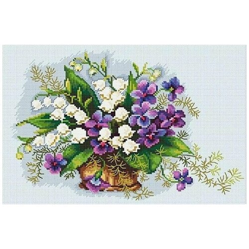 Набор для вышивания Сделано с любовью Ласковый май 20x30 см, Букеты Цветы