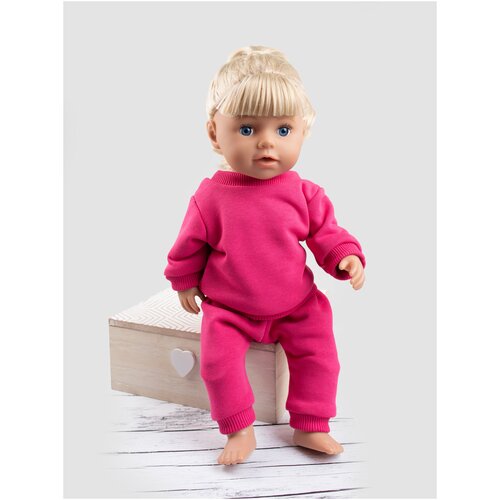 фото Одежда для куклы беби бон (baby born) 43см , rich line home decor, х-355/малиновый