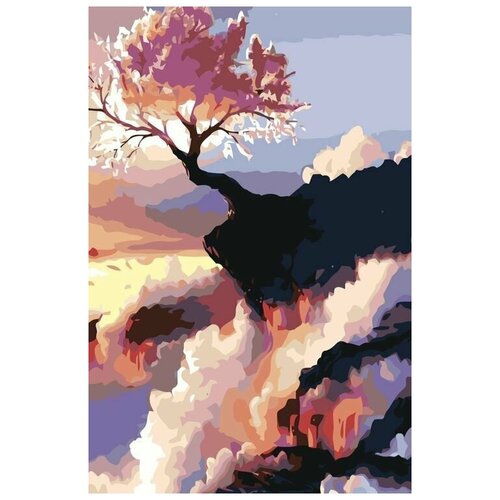 Картина по номерам на холсте на подрамнике ЖПН Сакура на краю вулкана, Раскраска 40x60 см, Горы Цветы Природа картина по номерам на холсте на подрамнике жпн сакура на краю вулкана раскраска 40x60 см горы цветы природа