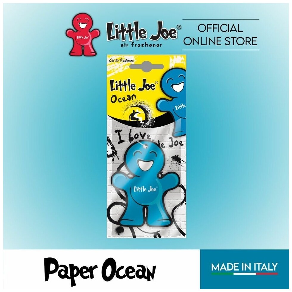 Ароматизатор бумажный подвесной человечек Little Joe Paper Ocean Океанский бриз
