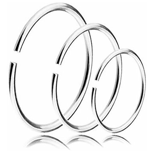 фото Пирсинг 4love4you, кольцо, в бровь, в нос, нержавеющая сталь, размер 10 мм., серебряный