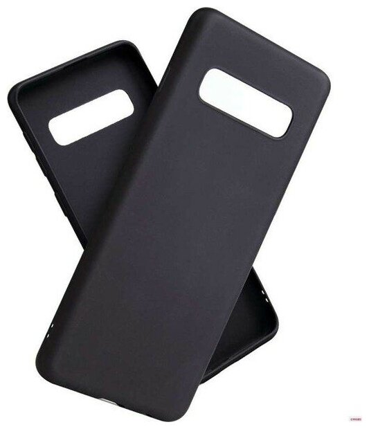 Силиконовый чехол для Samsung S10 Plus черный в блистере